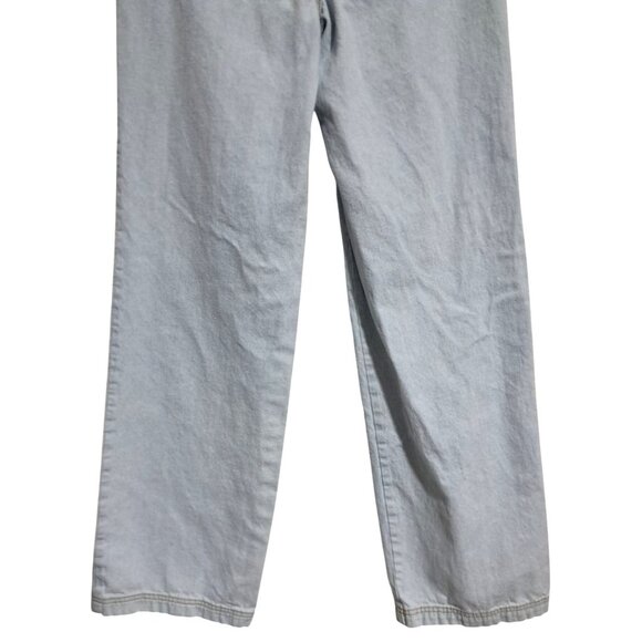 Universal Thread Jeans Womens Light Blue Wide-Leg Paper Bag Waist Cotton Drawstr - Picture 8 of 10